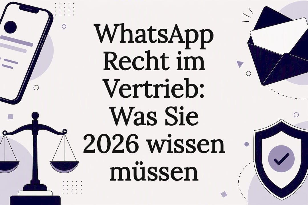 WhatsApp Recht im Vertrieb: Was Sie 2026 wissen müssen