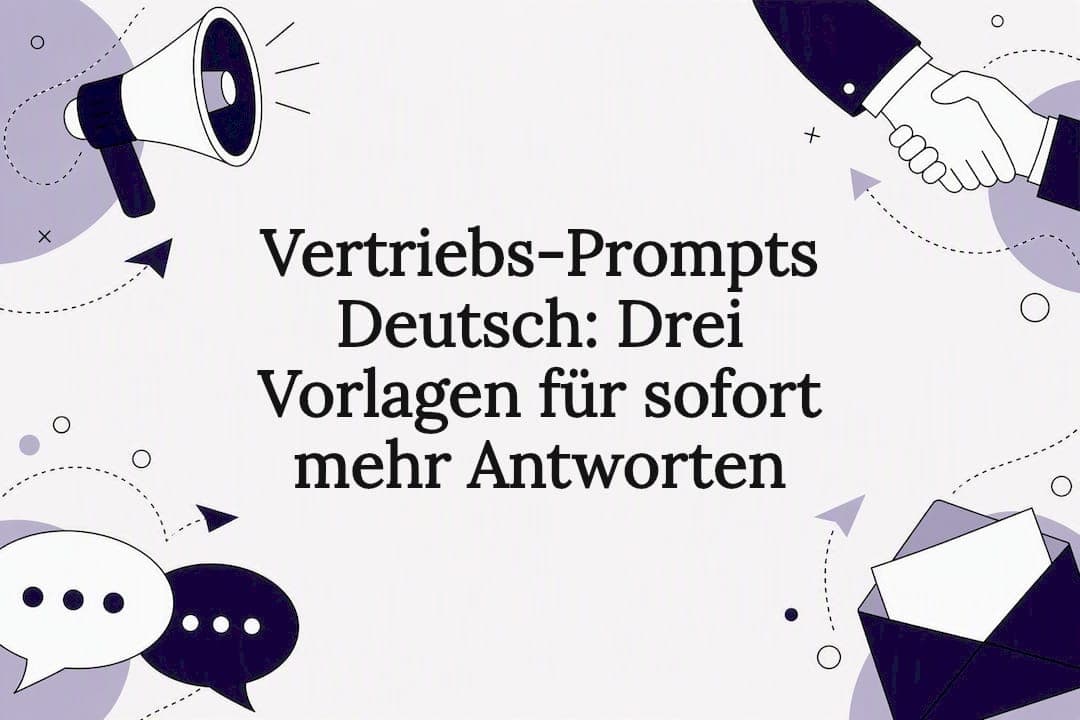 Vertriebs-Prompts Deutsch: Drei Vorlagen für sofort mehr Antworten