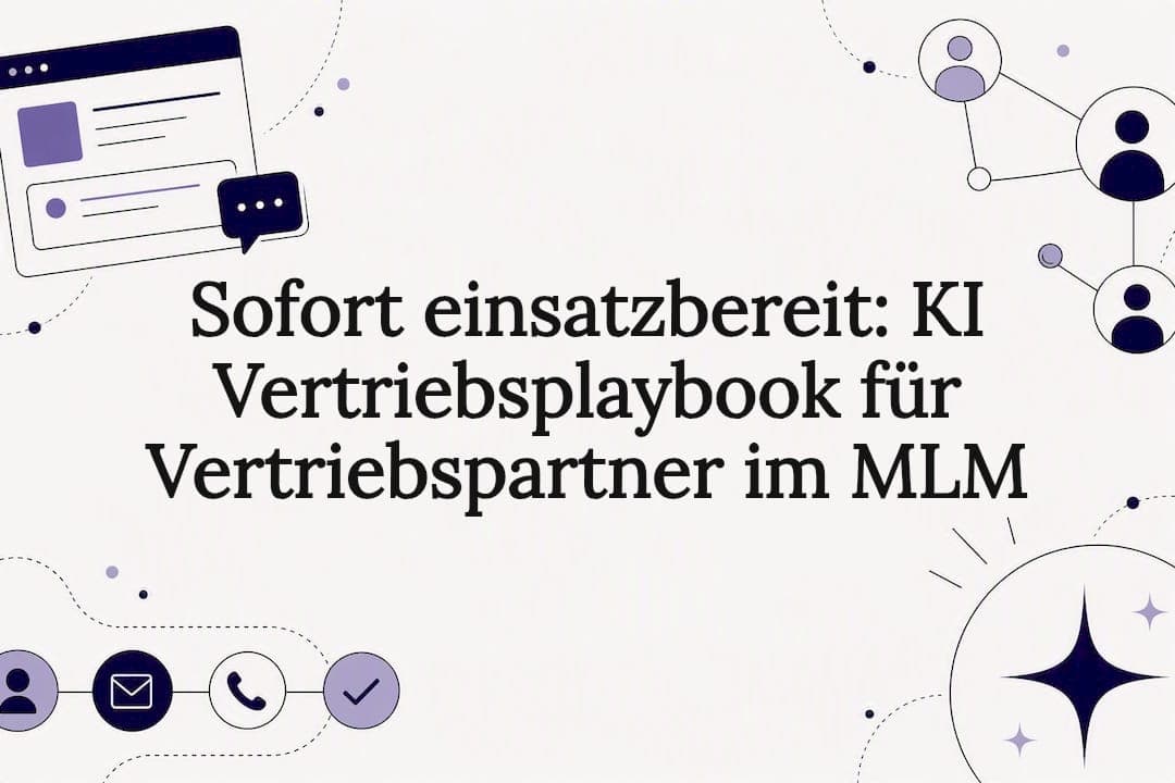 Sofort einsatzbereit: KI Vertriebsplaybook für Vertriebspartner im MLM