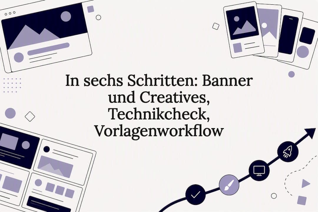 In sechs Schritten: Banner und Creatives, Technikcheck, Vorlagenworkflow