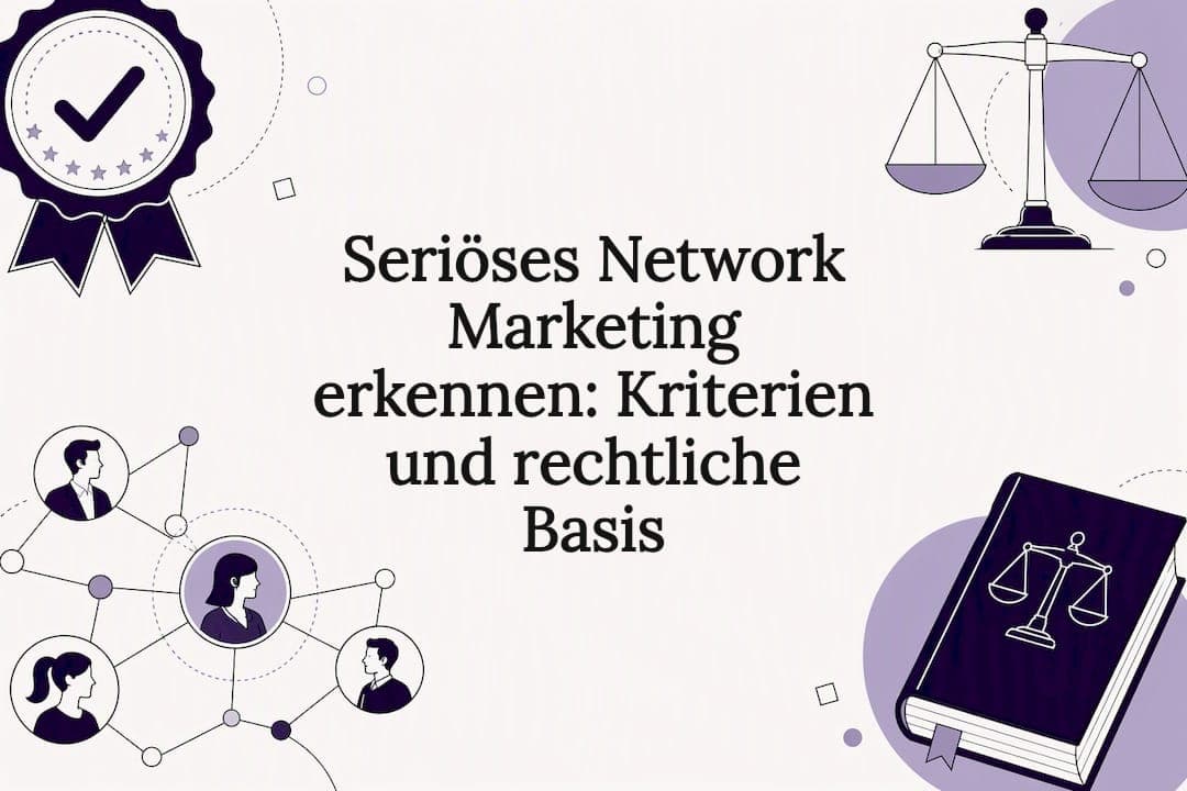 Seriöses Network Marketing erkennen: Kriterien und rechtliche Basis