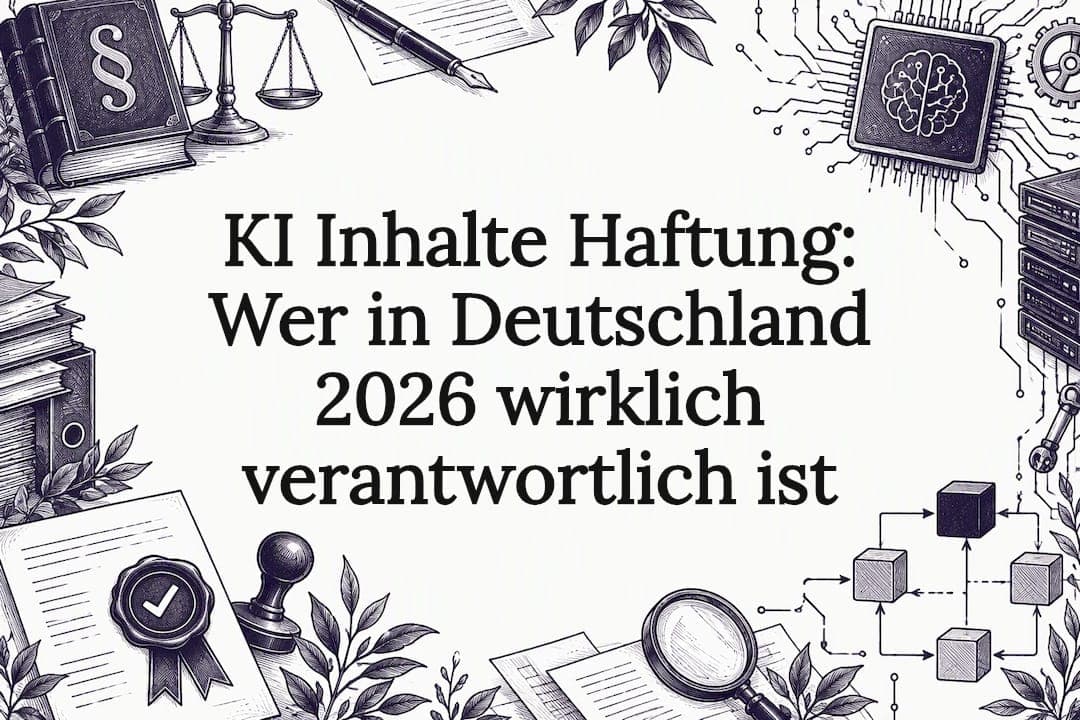 KI Inhalte Haftung: Wer in Deutschland 2026 wirklich verantwortlich ist