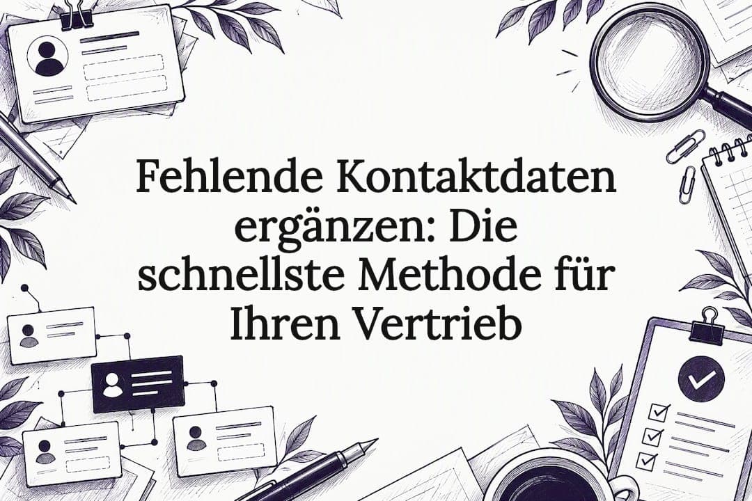 Fehlende Kontaktdaten ergänzen: Die schnellste Methode für Ihren Vertrieb