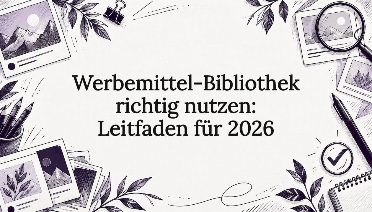 Werbemittel-Bibliothek richtig nutzen: Leitfaden für 2026