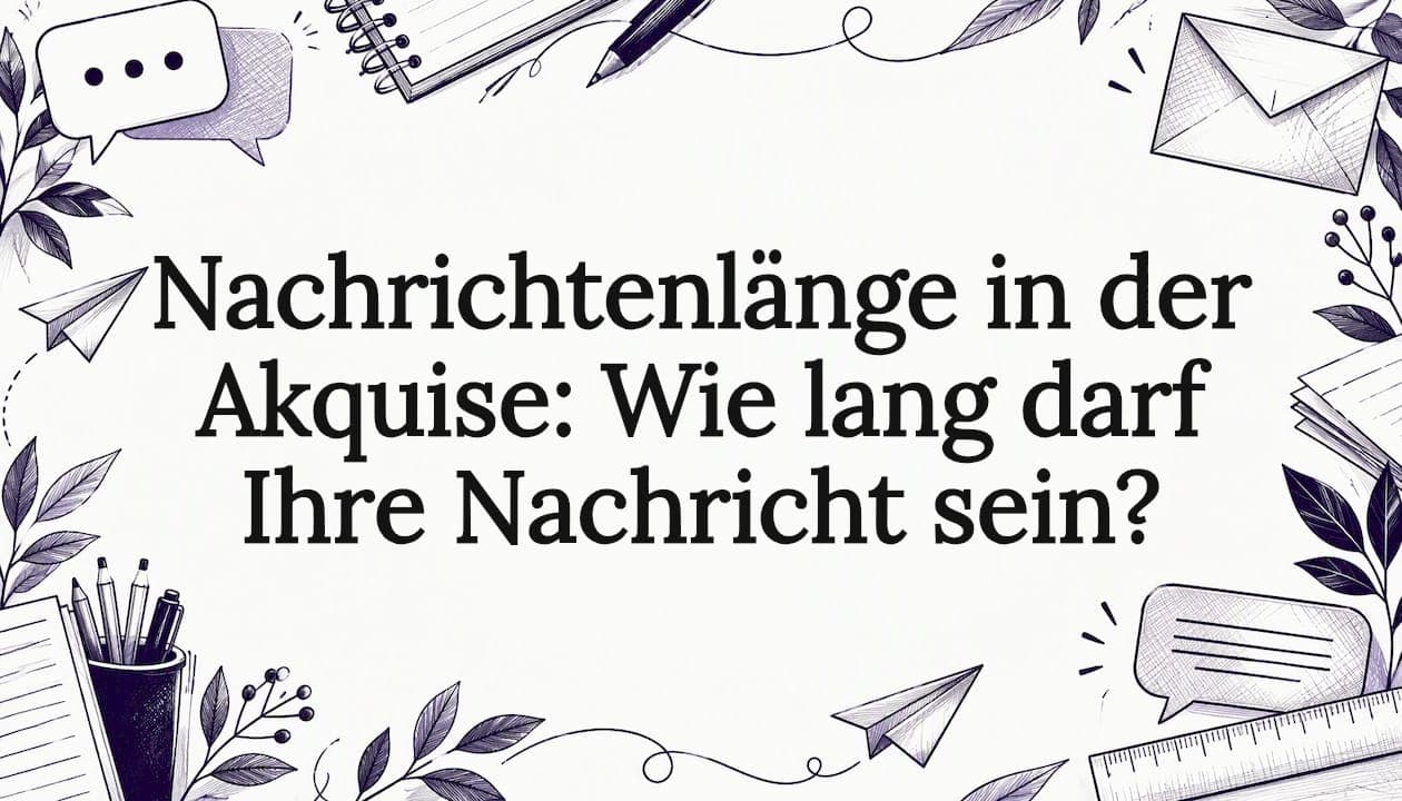 Nachrichtenlänge in der Akquise: Wie lang darf Ihre Nachricht sein?